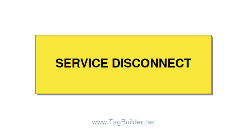 3.0x1.0" Disconnect Switch Label - SERVICE DISCONNECT, Black/Yellow, Adhesive