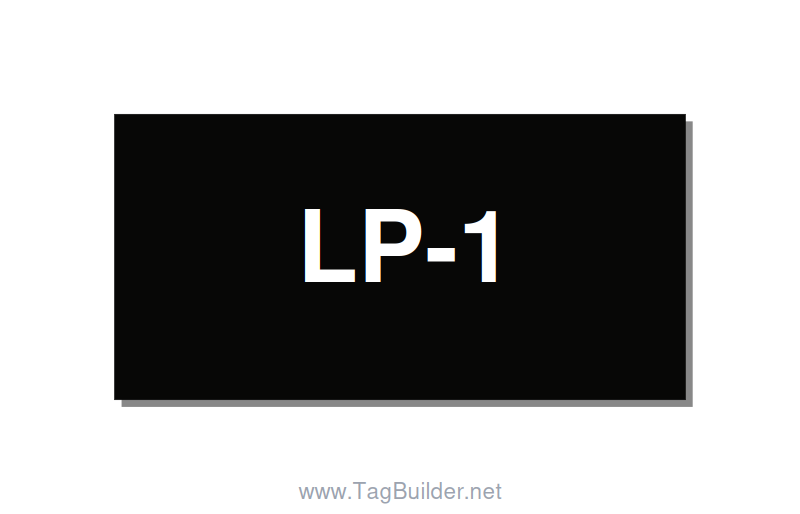 3.0x1.5" Safety Label - LP-1, White/Black, Adhesive