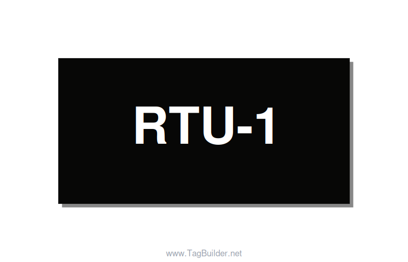 4.0x2.0" Safety Label - RTU-1, White/Black, Adhesive