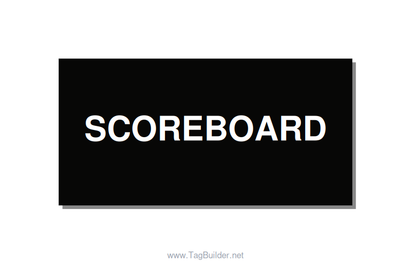 4.0x2.0" Safety Label - SCOREBOARD, White/Black, Adhesive