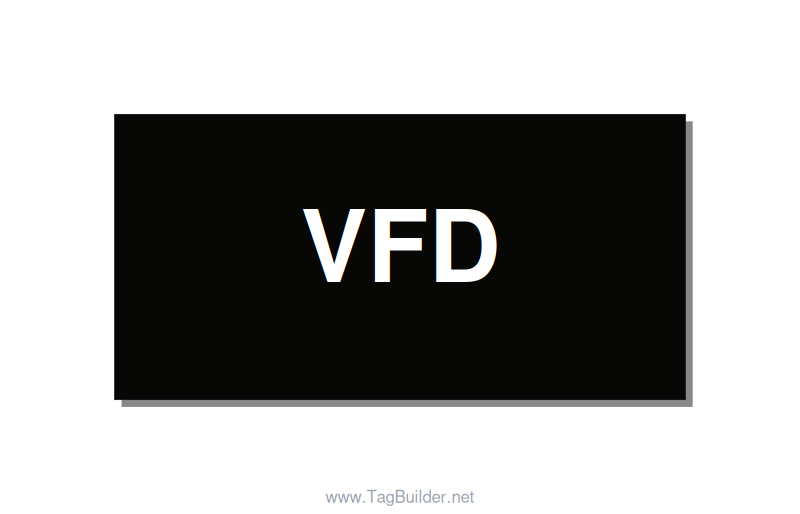 4.0x2.0" Safety Label - VFD, White/Black, Adhesive