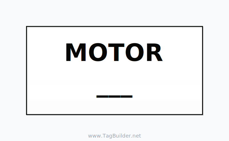 Motor Label – OEM Motion Equipment