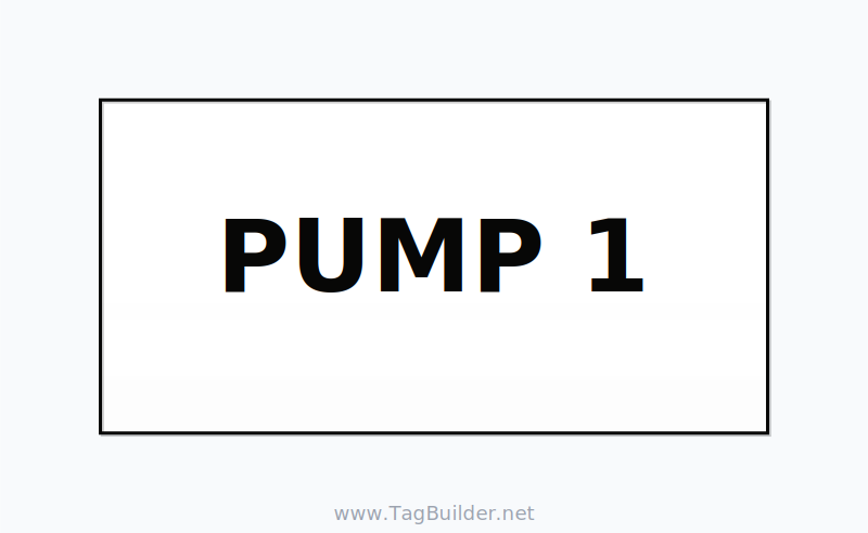 Pump 1 Label – OEM Pump Panel