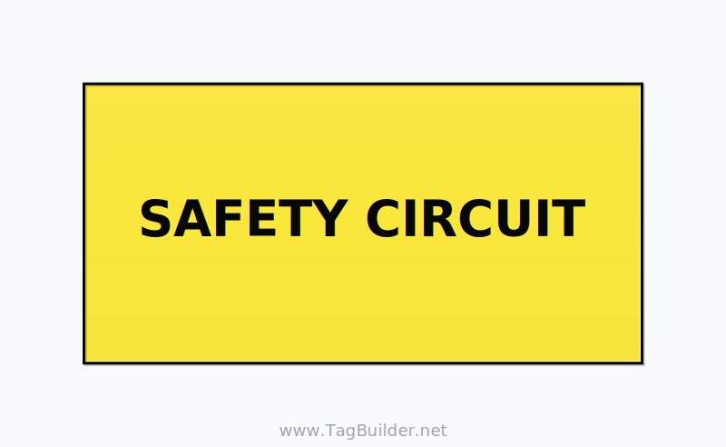 Safety Circuit Label – OEM Machine Safety