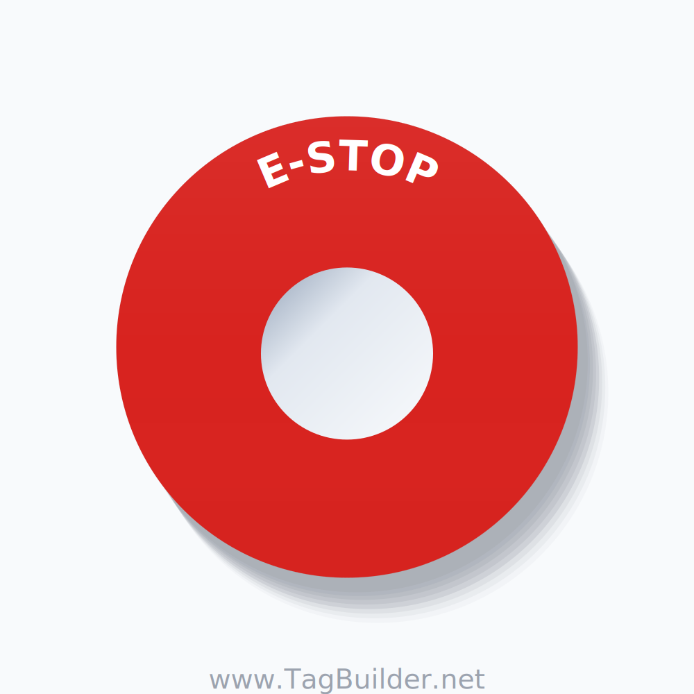 E-STOP Arc Circle 60mm - 22mm Standard Red