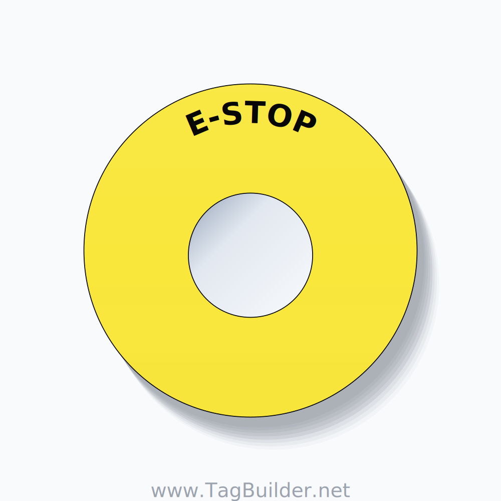 E-STOP Arc Circle 60mm - 22mm Standard Yellow