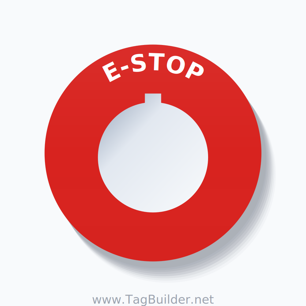E-STOP Arc Circle 60mm - 30mm Rockwell Red