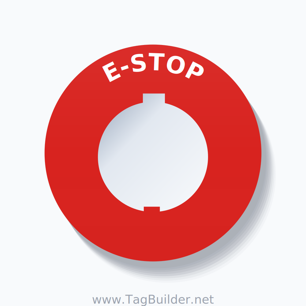 E-STOP Arc Circle 60mm - 30mm Schneider Red