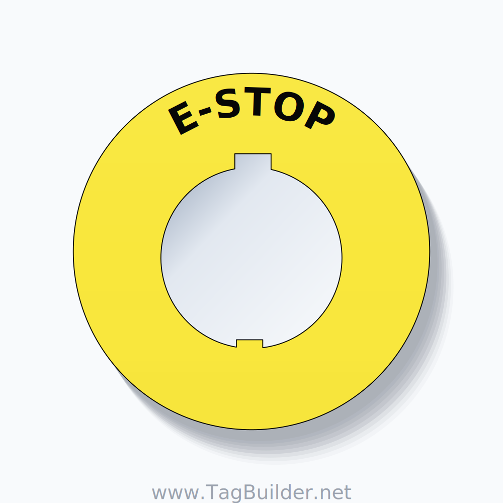 E-STOP Arc Circle 60mm - 30mm Schneider Yellow