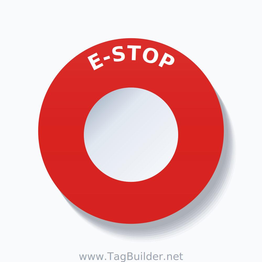 E-STOP Arc Circle 60mm - 30mm Standard Red