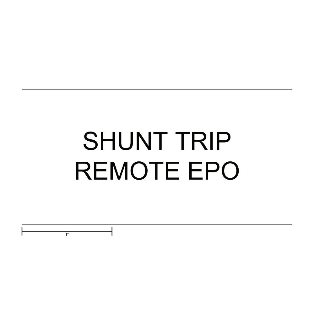 Shunt Trip Remote EPO Label thumbnail