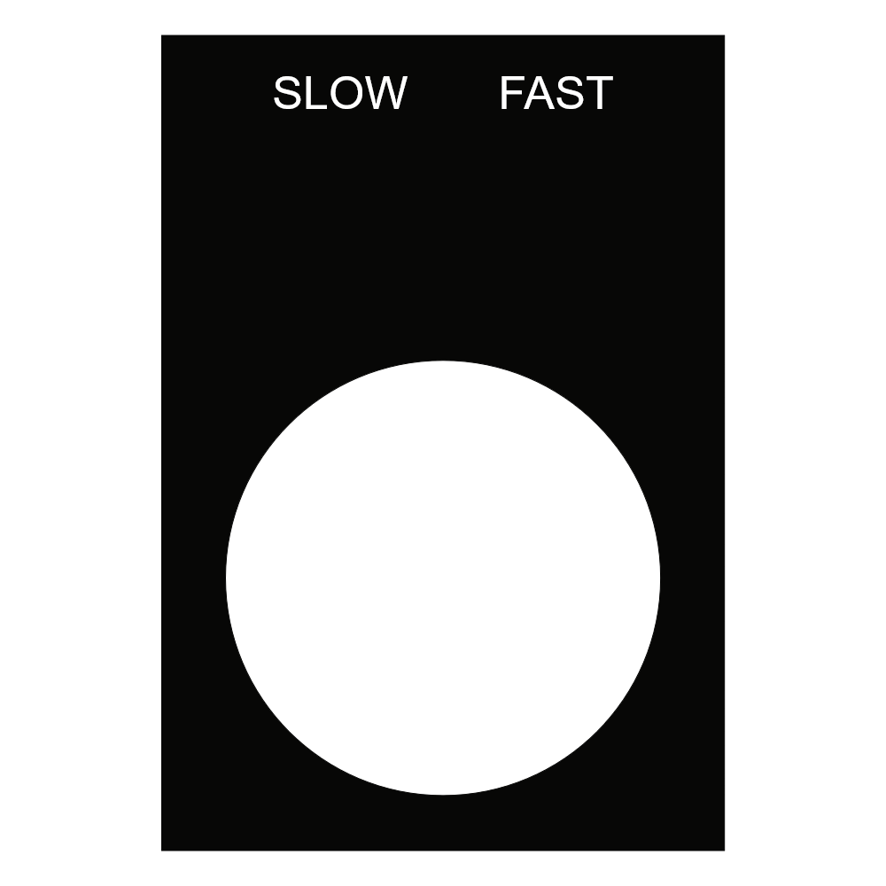 SLOW-FAST Speed Selector Label - 30mm Ring Tag thumbnail