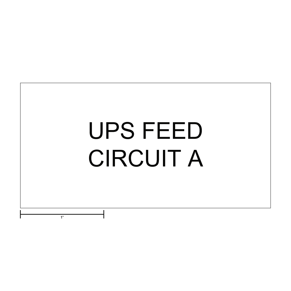 UPS Feed Circuit A Label thumbnail