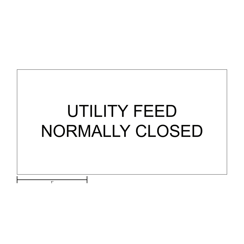 Utility Feed Normally Closed Label thumbnail