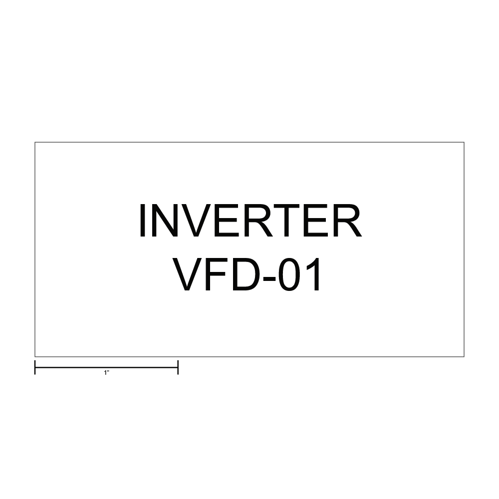 Variable Frequency Drive VFD-01 Label thumbnail